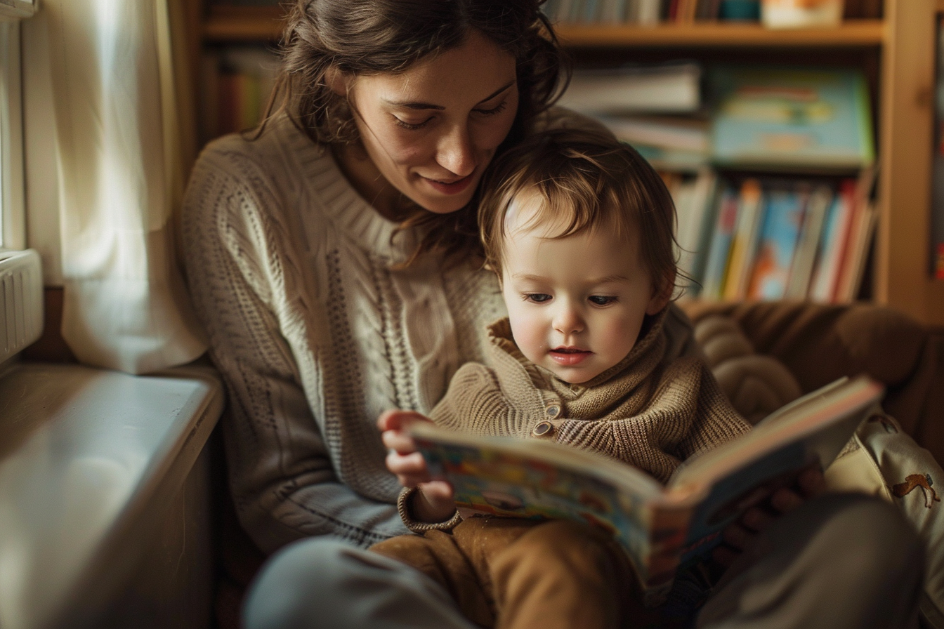 Toddler trying to open a snack container while parent gently helps nearby