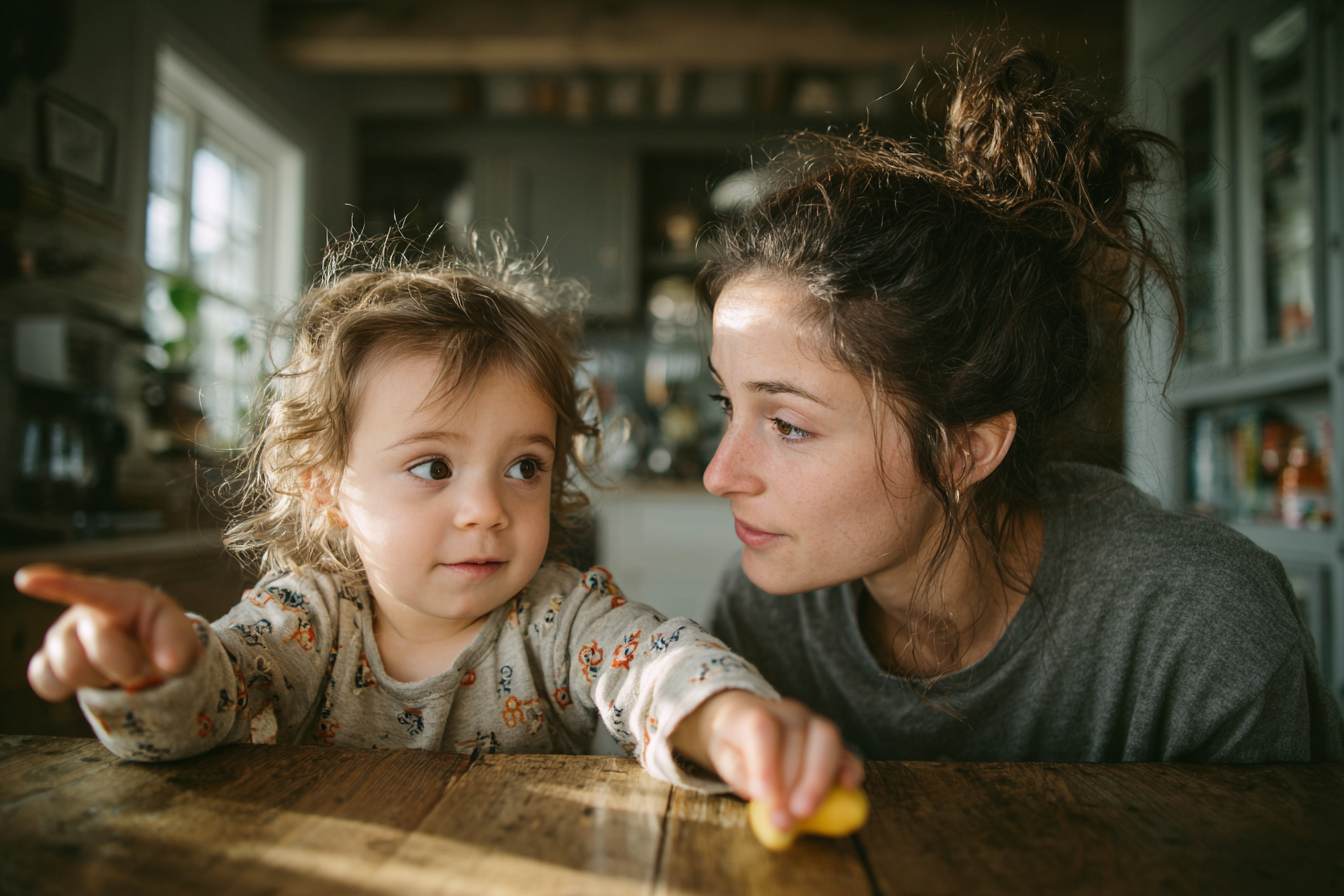 Toddler quietly watching the world