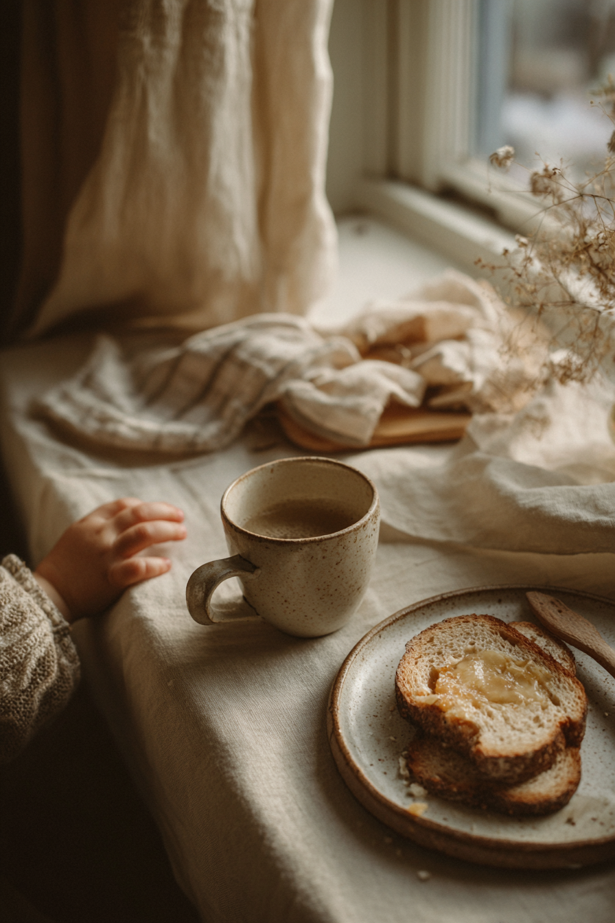 Calm toddler morning routine at home