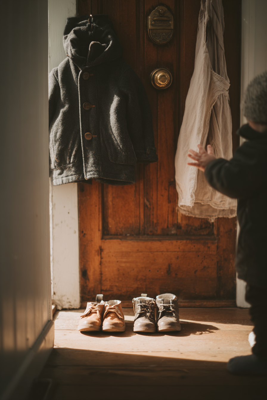 Toddler leaving home morning routine